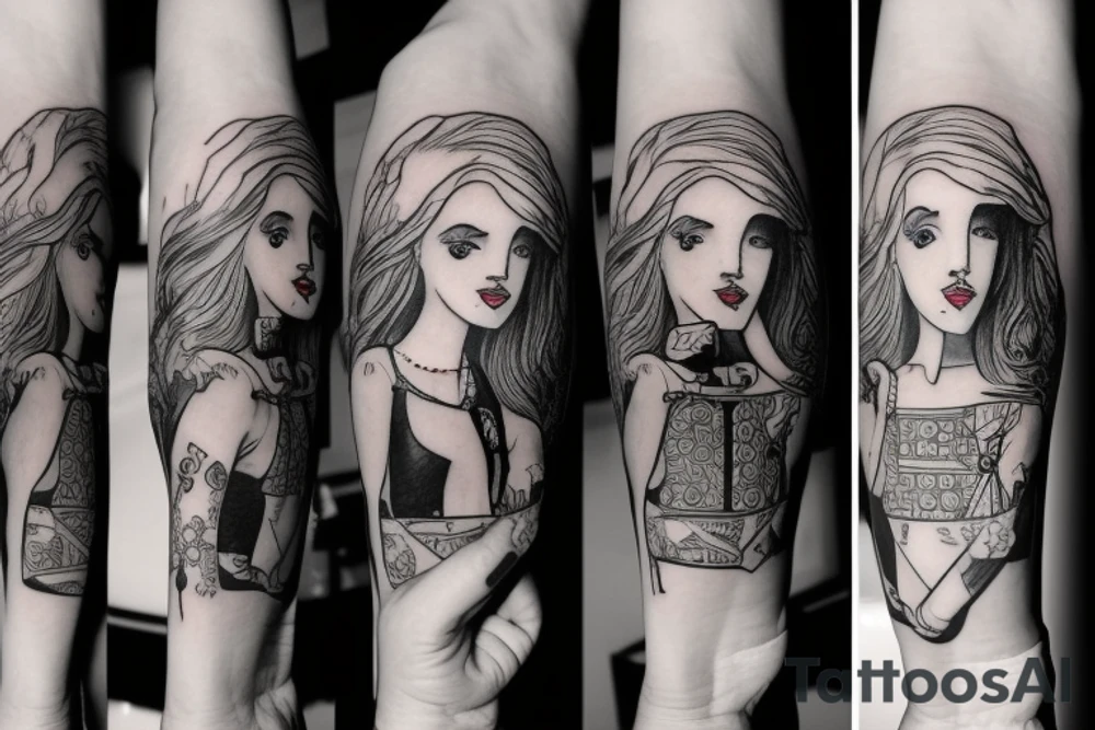 Poker card with a girl on it tattoo idea