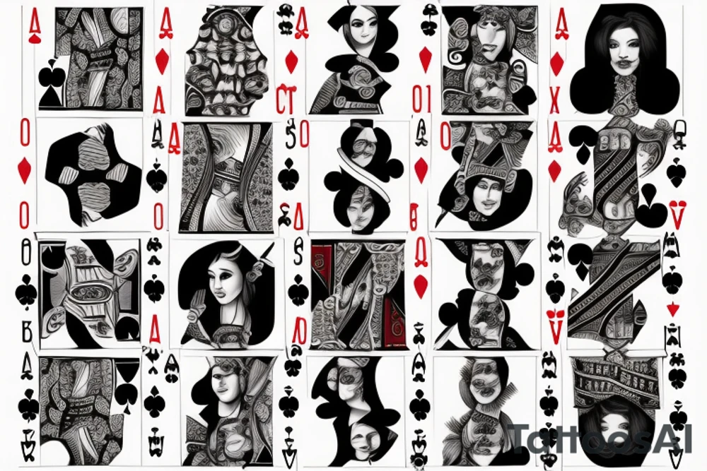 Poker card with a girl on it tattoo idea