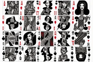 Poker card with a girl on it tattoo idea