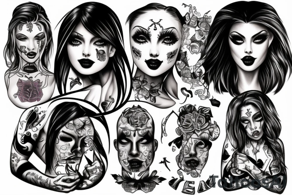 strip poker tattoo idea