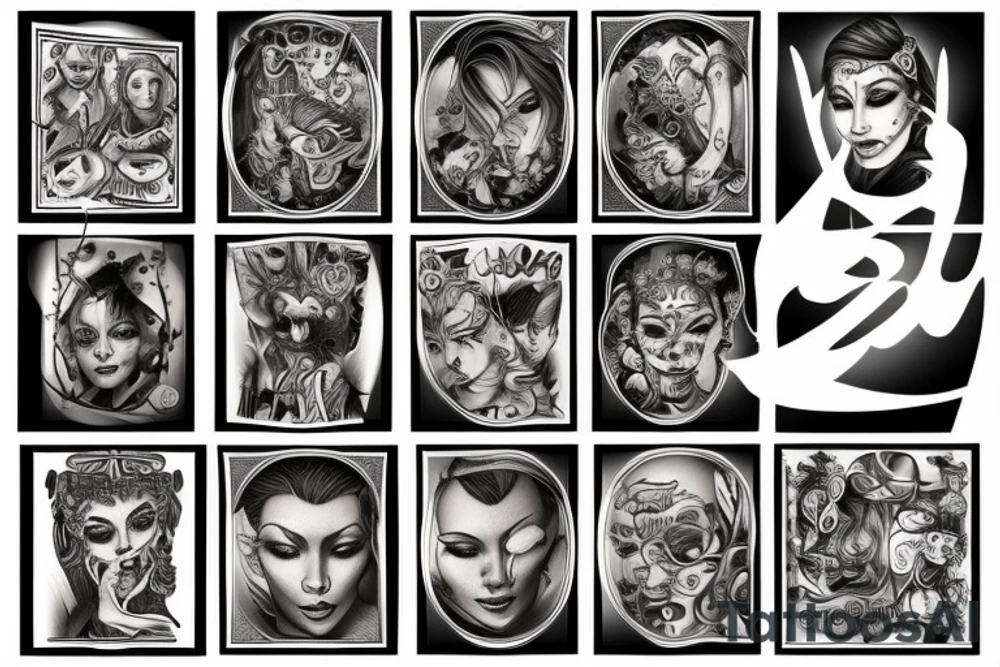 strip poker card tattoo idea