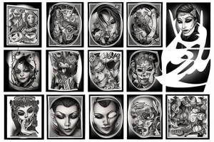 strip poker card tattoo idea
