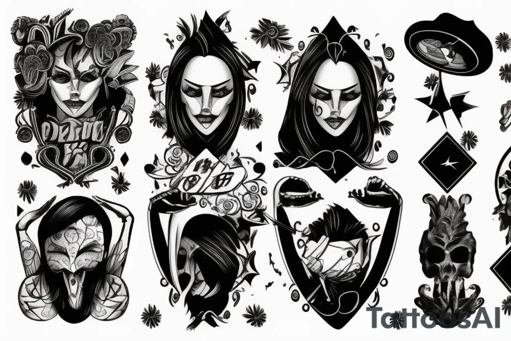 strip poker card tattoo idea