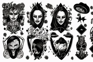 strip poker card tattoo idea