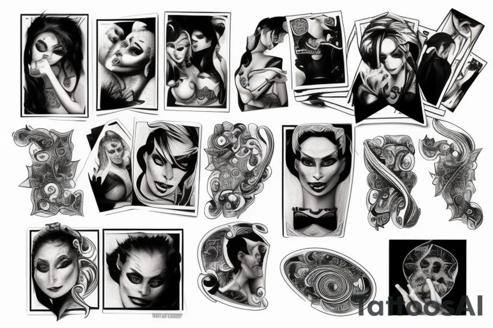 strip poker card tattoo idea