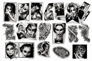 strip poker card tattoo idea