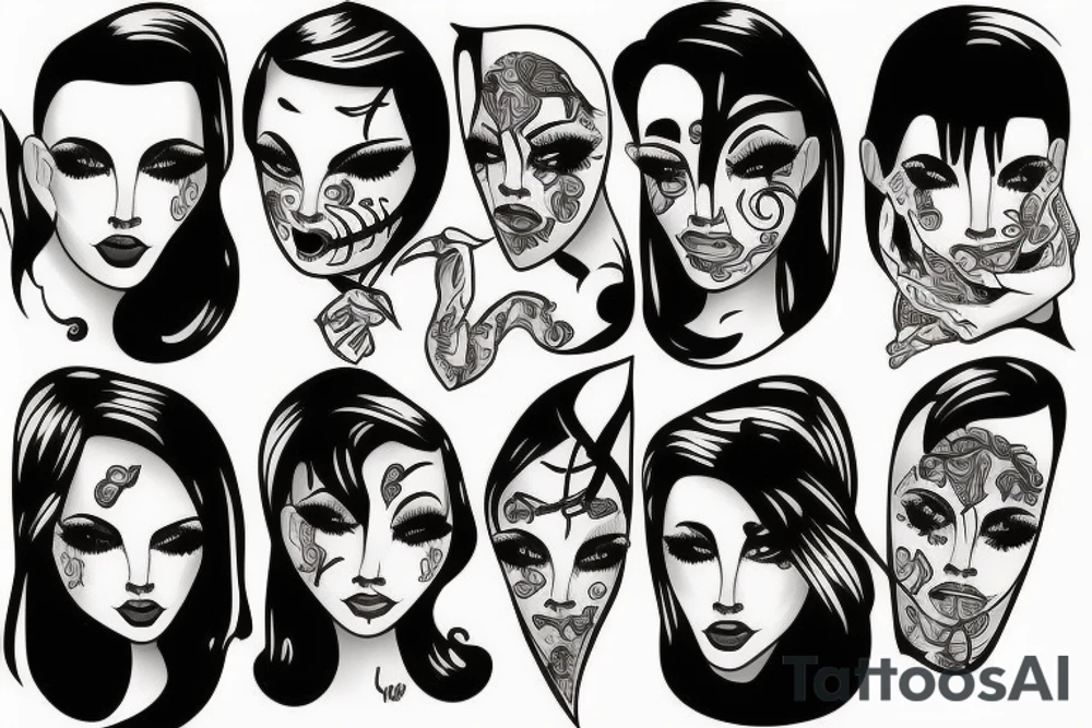 strip poker card tattoo idea