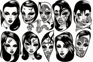 strip poker card tattoo idea