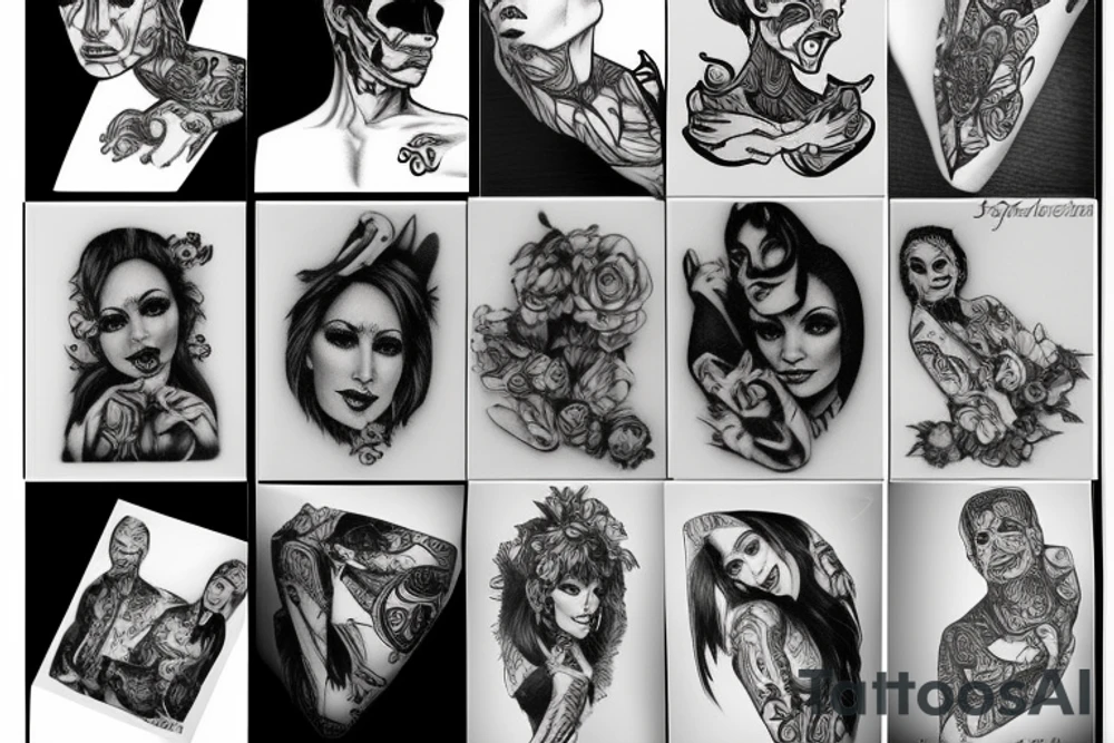 strip poker card tattoo idea