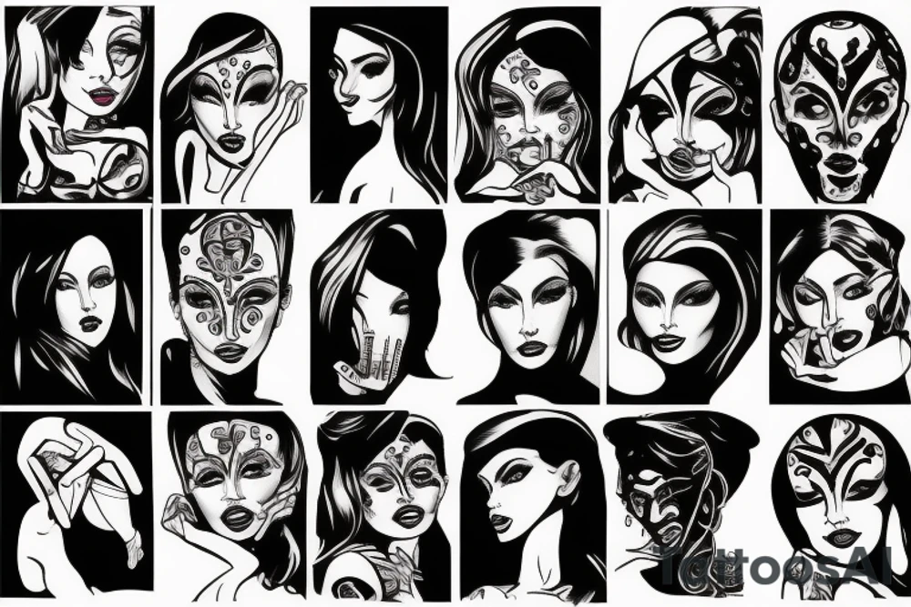 strip poker card tattoo idea