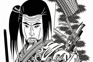 Samurai walking his path alone tattoo idea