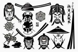 Samurai walking his path alone tattoo idea