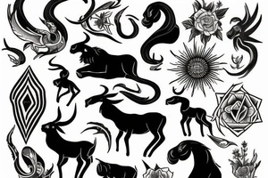 Capricorn tattoo idea