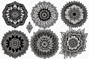 Tatouage mandala au niveau du coude. Le tattoo devrait être assez fin.
Il y aura aussi des bande de pattern qui disparaitront vers le milieu de l'avant bras. tattoo idea