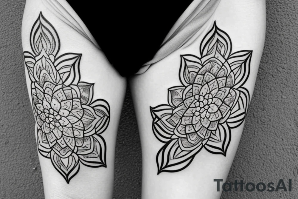 Tattoo mandala fin sans contour tattoo idea