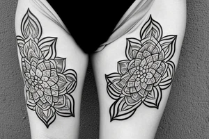 Tattoo mandala fin sans contour tattoo idea