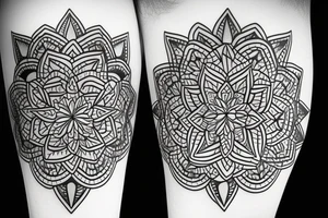 Tattoo mandala fin sans contour tattoo idea