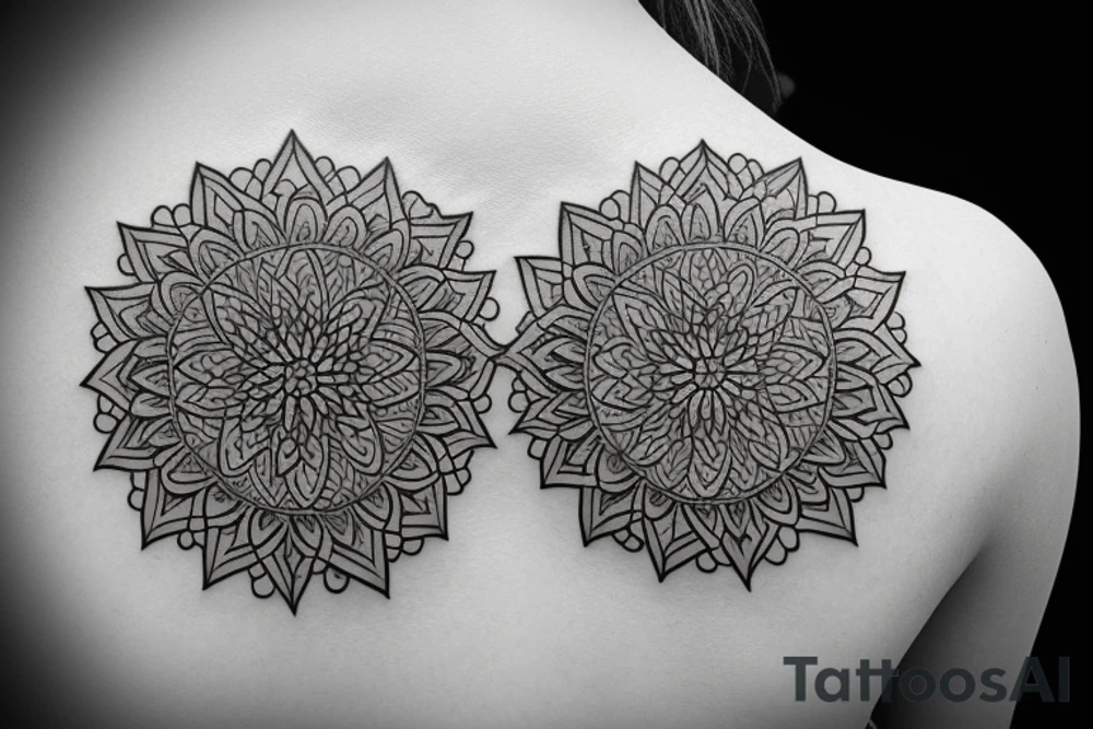 Tattoo mandala fin sans contour tattoo idea