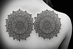 Tattoo mandala fin sans contour tattoo idea