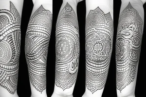 Tattoo mandala fin sans contour tattoo idea