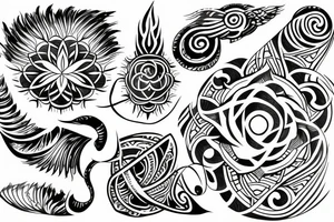 Tattoo mandala fin sans contour tattoo idea