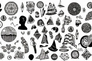 pattern geographique tattoo idea