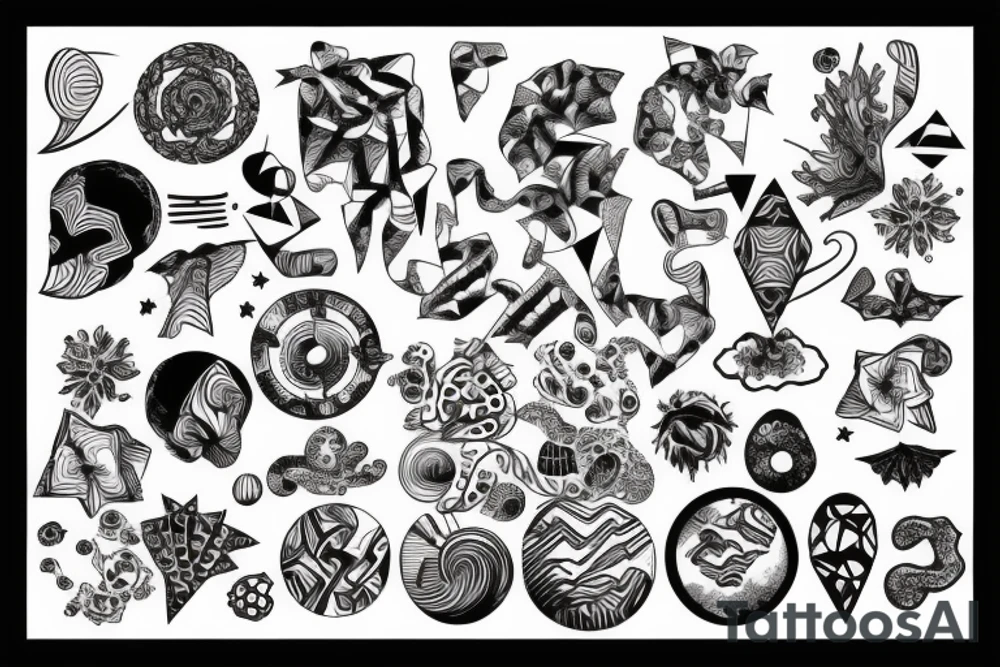 pattern geographique tattoo idea