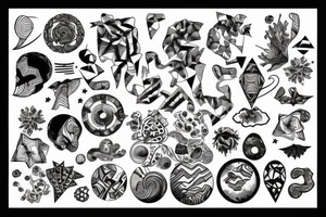 pattern geographique tattoo idea