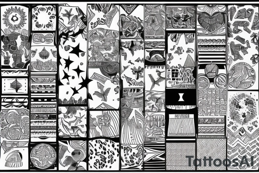 pattern geographique tattoo idea