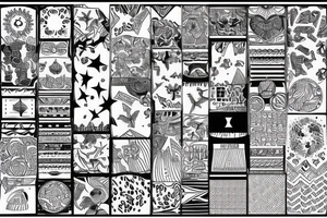pattern geographique tattoo idea