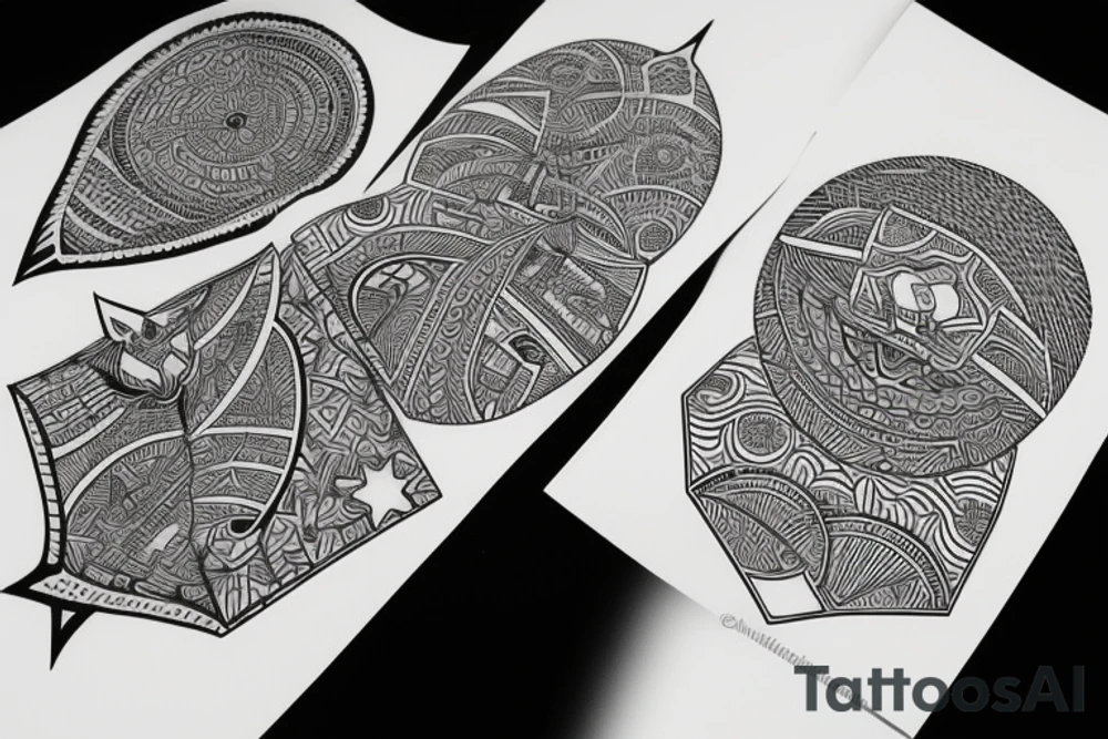 pattern geographique tattoo idea