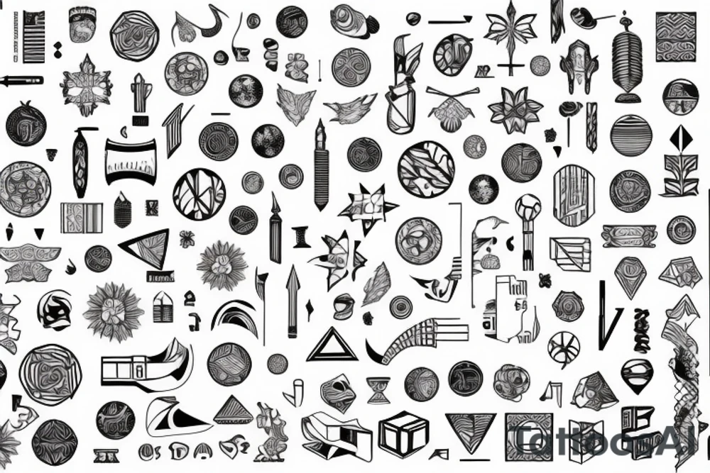 pattern geographique tattoo idea