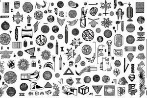 pattern geographique tattoo idea
