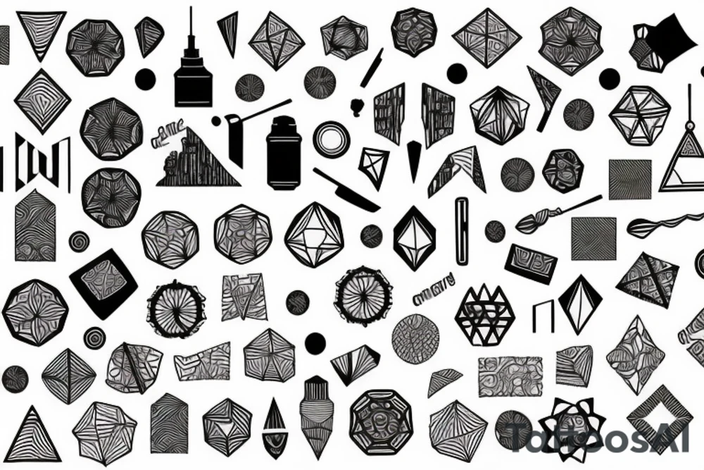 pattern geographique tattoo idea