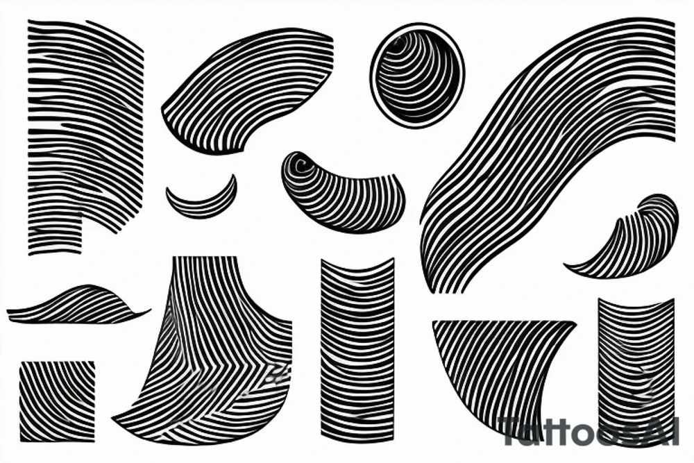 Minimalistic Hybrid or sound waves and a network tattoo idea