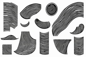 Minimalistic Hybrid or sound waves and a network tattoo idea