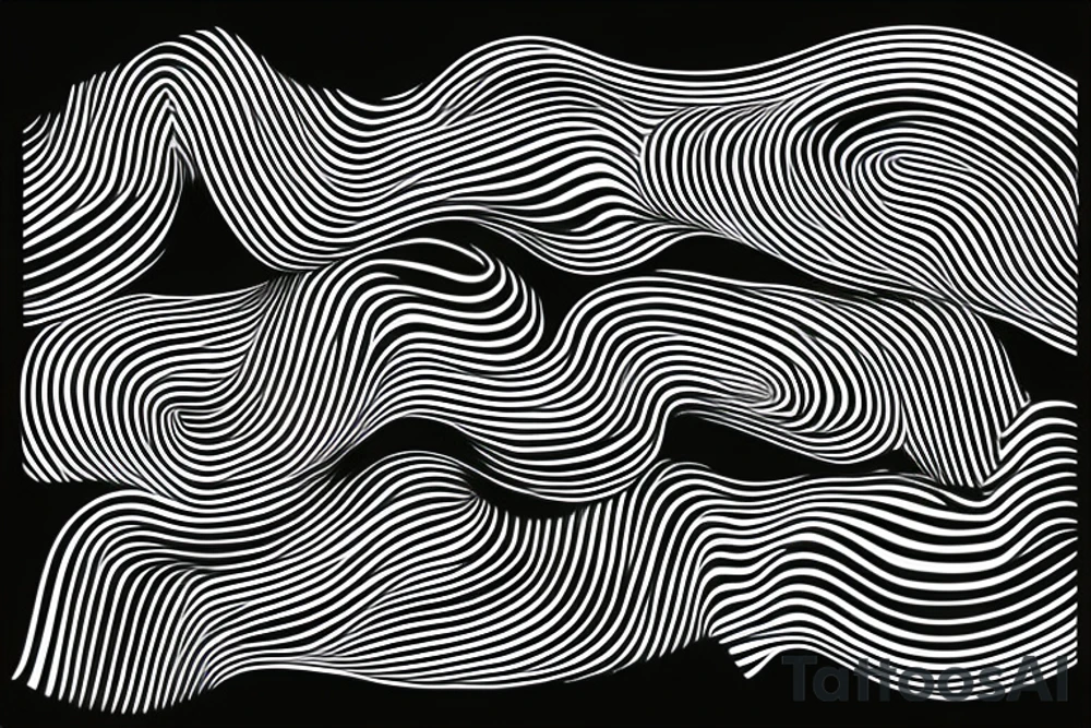 Minimalistic Hybrid or sound waves and a network tattoo idea