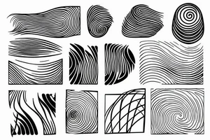 Minimalistic Hybrid or sound waves and a network tattoo idea