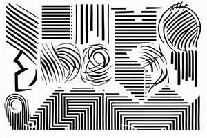 Minimalistic Hybrid or sound waves and a network tattoo idea