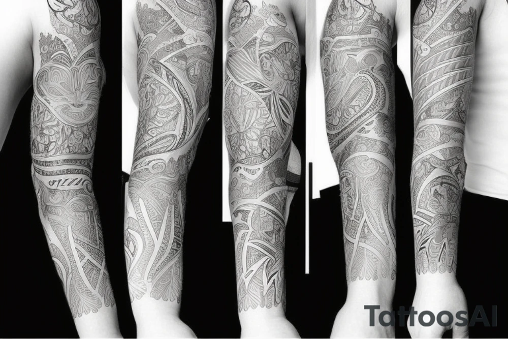 Arm sleeve tattoo idea