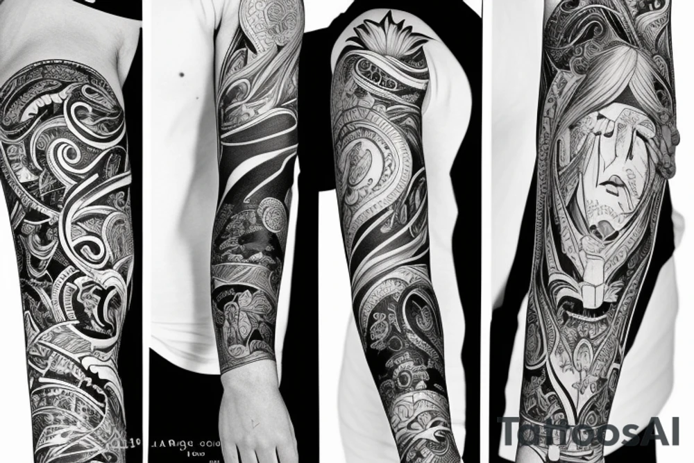 Arm sleeve tattoo idea