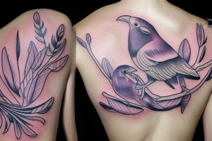 lilac chested roller bird tattoo idea