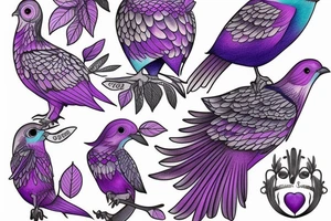 lilac chested roller bird tattoo idea
