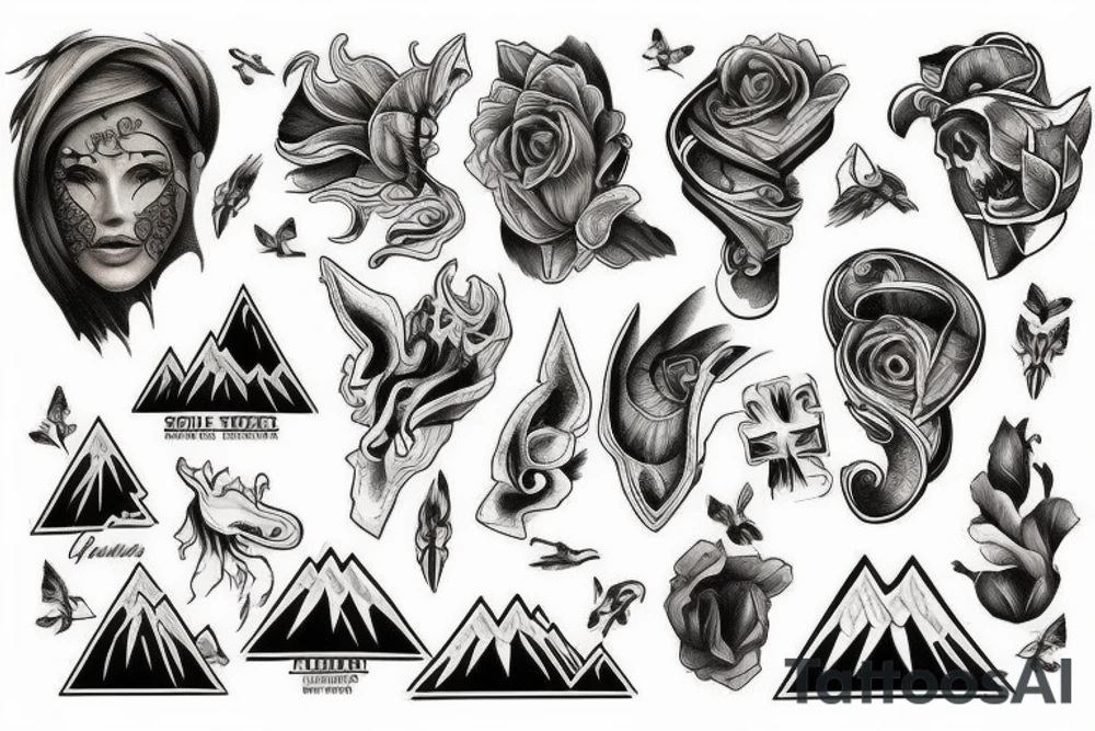 Mountains tattoo idea