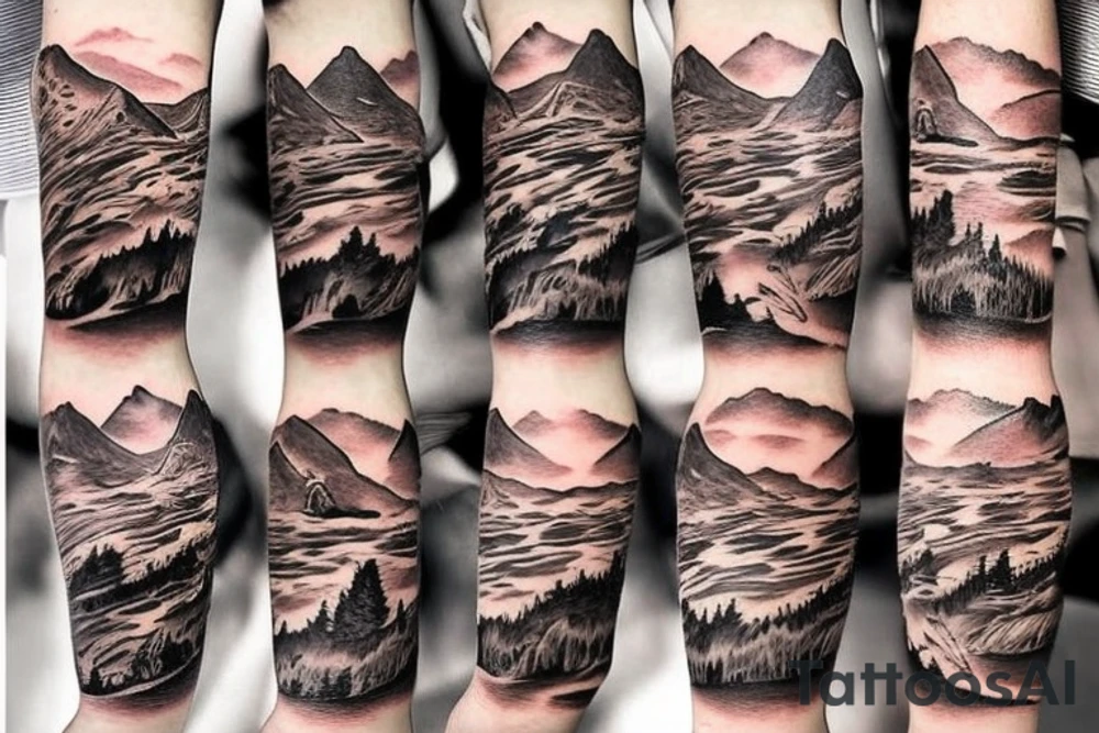 Mountains tattoo idea