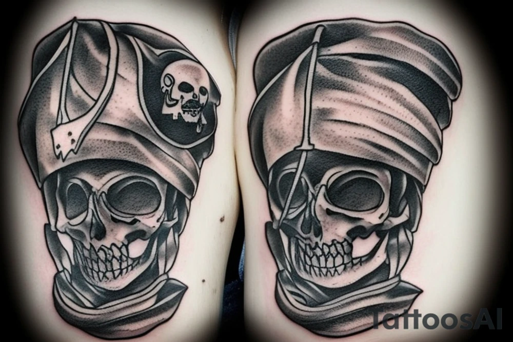East Carolina pirate ship tattoo idea
