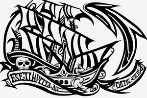 East Carolina pirate ship tattoo idea