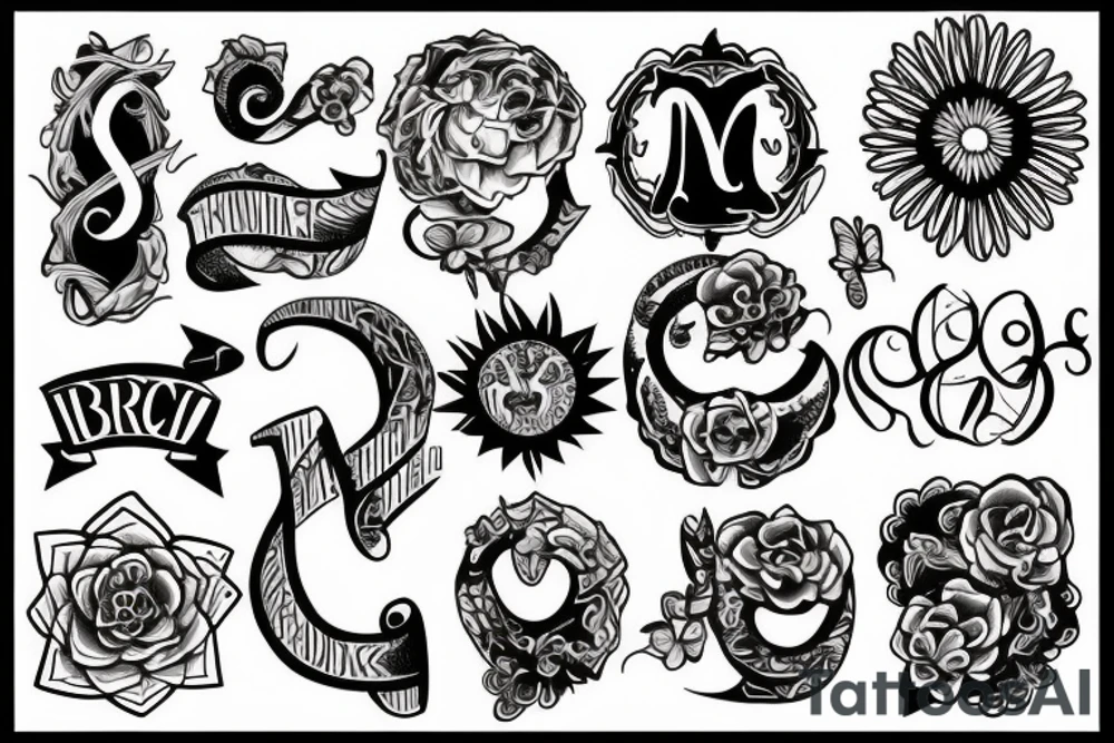 Initials MCA tattoo idea