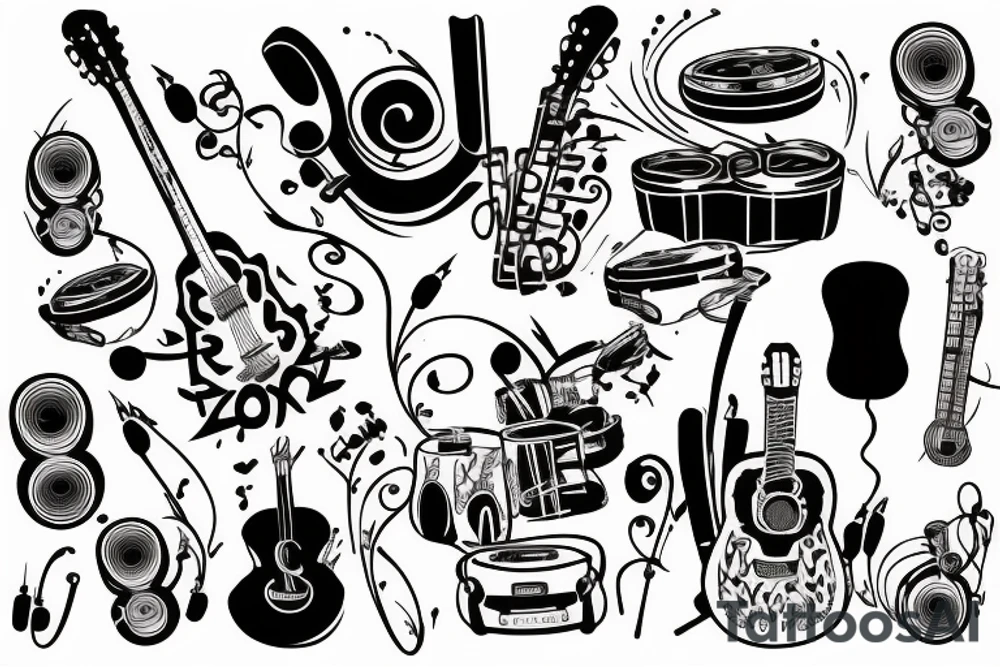 Music rhythm tattoo idea