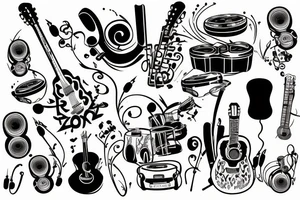 Music rhythm tattoo idea